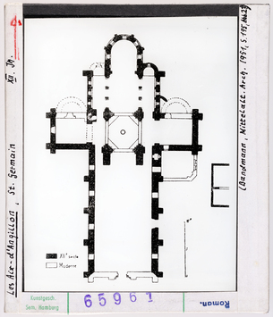 Vorschaubild Les-Aix-d'Angillon: Pfarrkirche Saint-Germain, Grundriss 